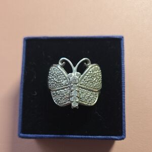 Elegant Silver Butterfly Ring